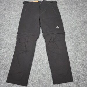 CRIVIT Men's Black Zip Off Hiking Pants Convertible Outdoor Size 40